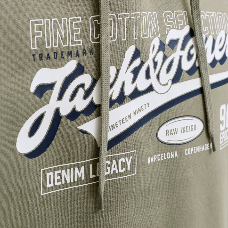 JACK & JONES JJELOGO SWEAT HOOD 2 COL AW SN 12299467-5034188 Ανθρακί