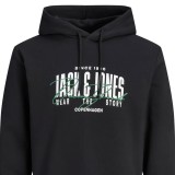 JACK & JONES JJAERO SWEAT HOOD 12298491-5024830 Μαύρο Εικόνα 1