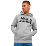 JACK & JONES JJECORP LOGO SWEAT HOOD 12152840-3151889 Grey Image 