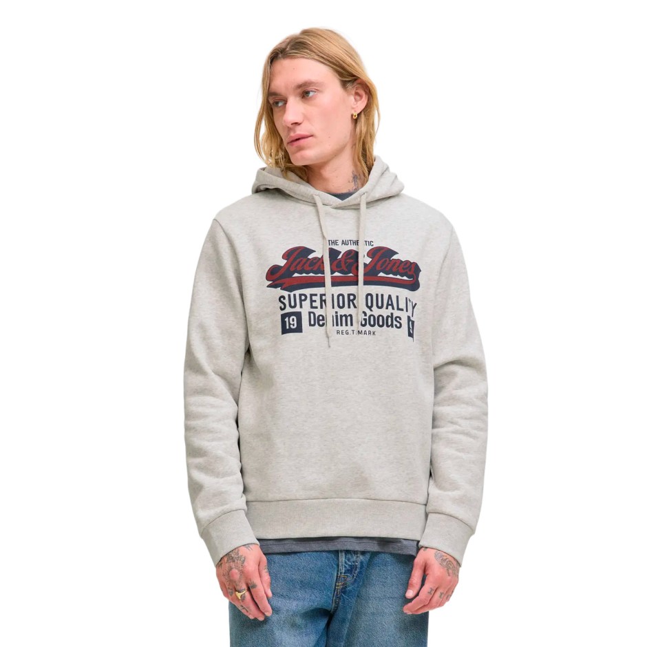 JACK & JONES JJELOGO SWEAT HOOD 2 COL 25/26 NOOS 12279649-4783780 White