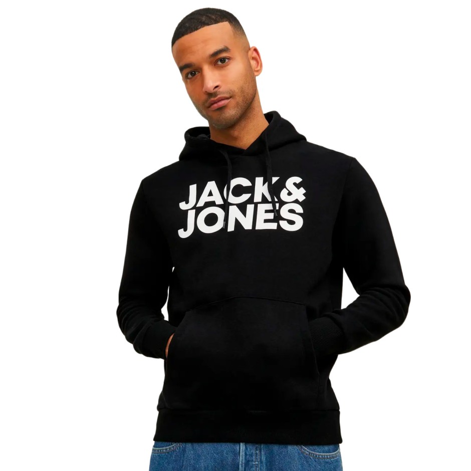 JACK & JONES JJECORP LOGO SWEAT HOOD 12152840-3150579 Black