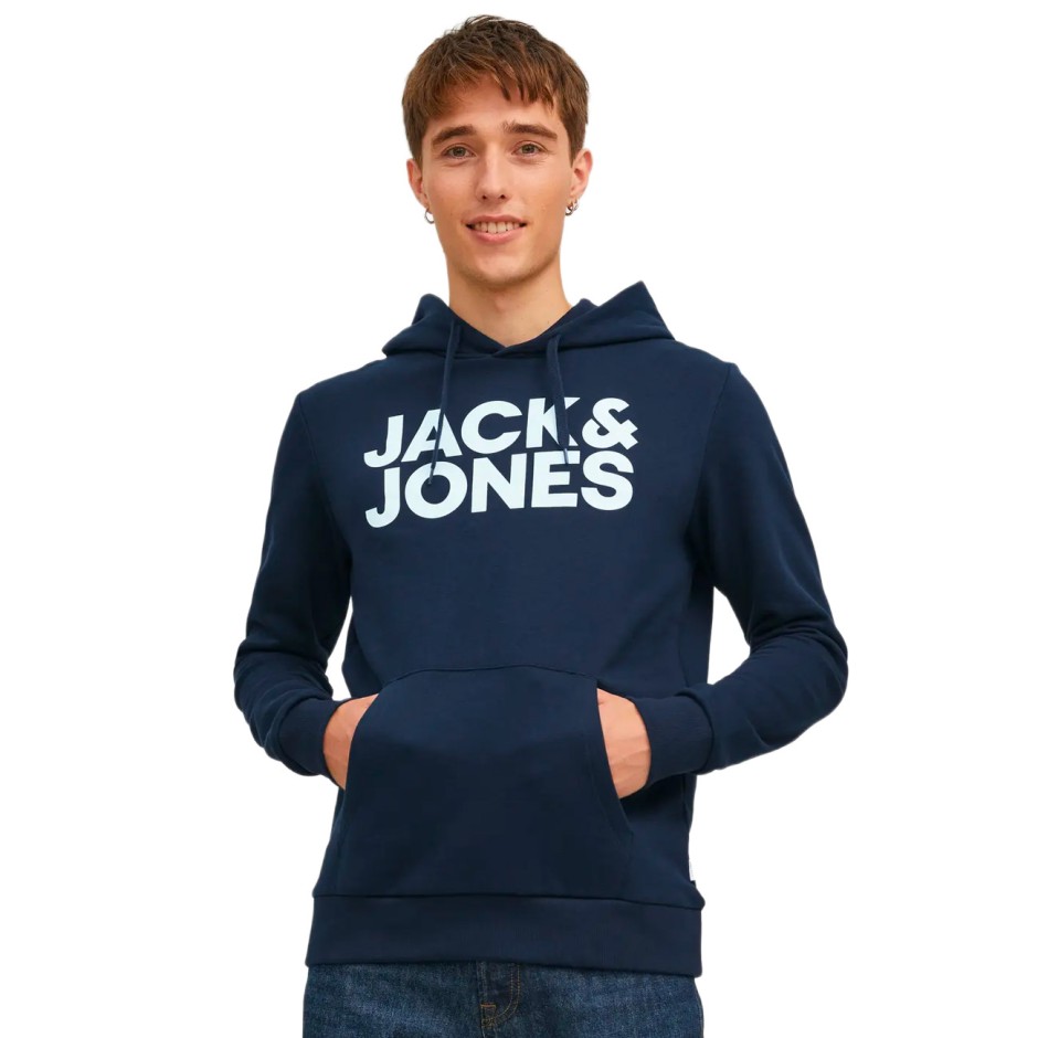 JACK & JONES JJECORP LOGO SWEAT HOOD 12152840-3151879 Blue