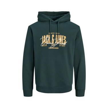 JACK & JONES JJAERO SWEAT HOOD 12298491-5024831 Πράσινο