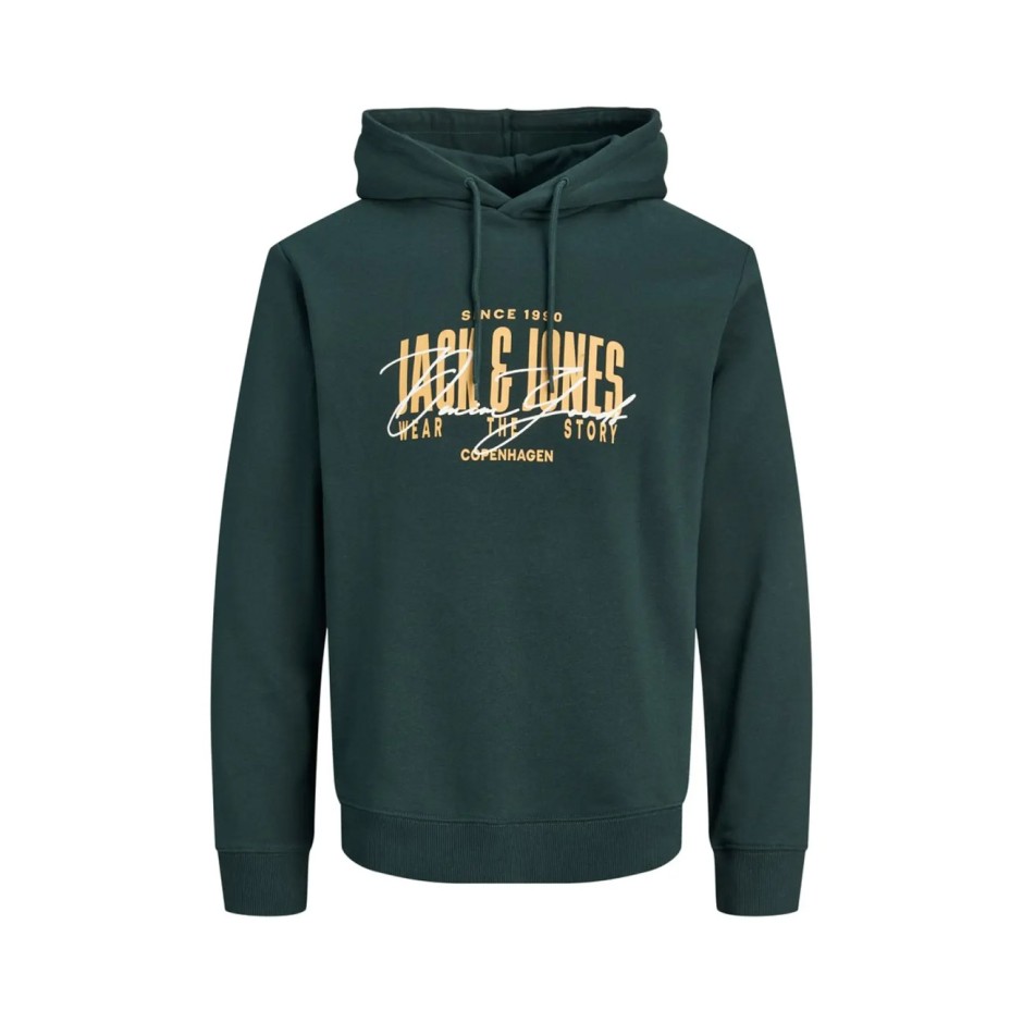 JACK & JONES JJAERO SWEAT HOOD 12298491-5024831 Πράσινο