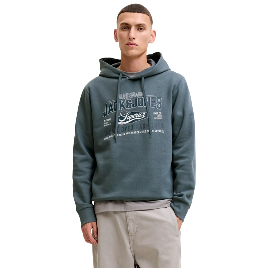 JACK & JONES JJELOGO SWEAT HOOD 2 COL AW SN 12299467-5034178 Γκρί