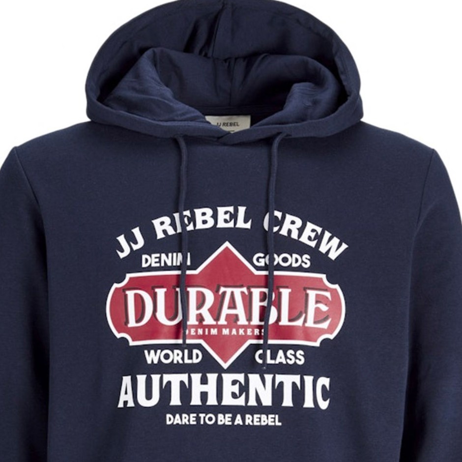 JJ REBEL JREBCASPER SWEAT HOOD 12266364-SKY CAPTAIN Blue
