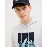 JJ REBEL RAVEN SWEAT HOOD 12266380-WHITE MELANGE White Image 2