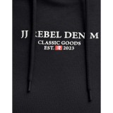 JJ REBEL JEANS PRINT SWEAT HOOD SN 12268879-BLACK Black Image 2