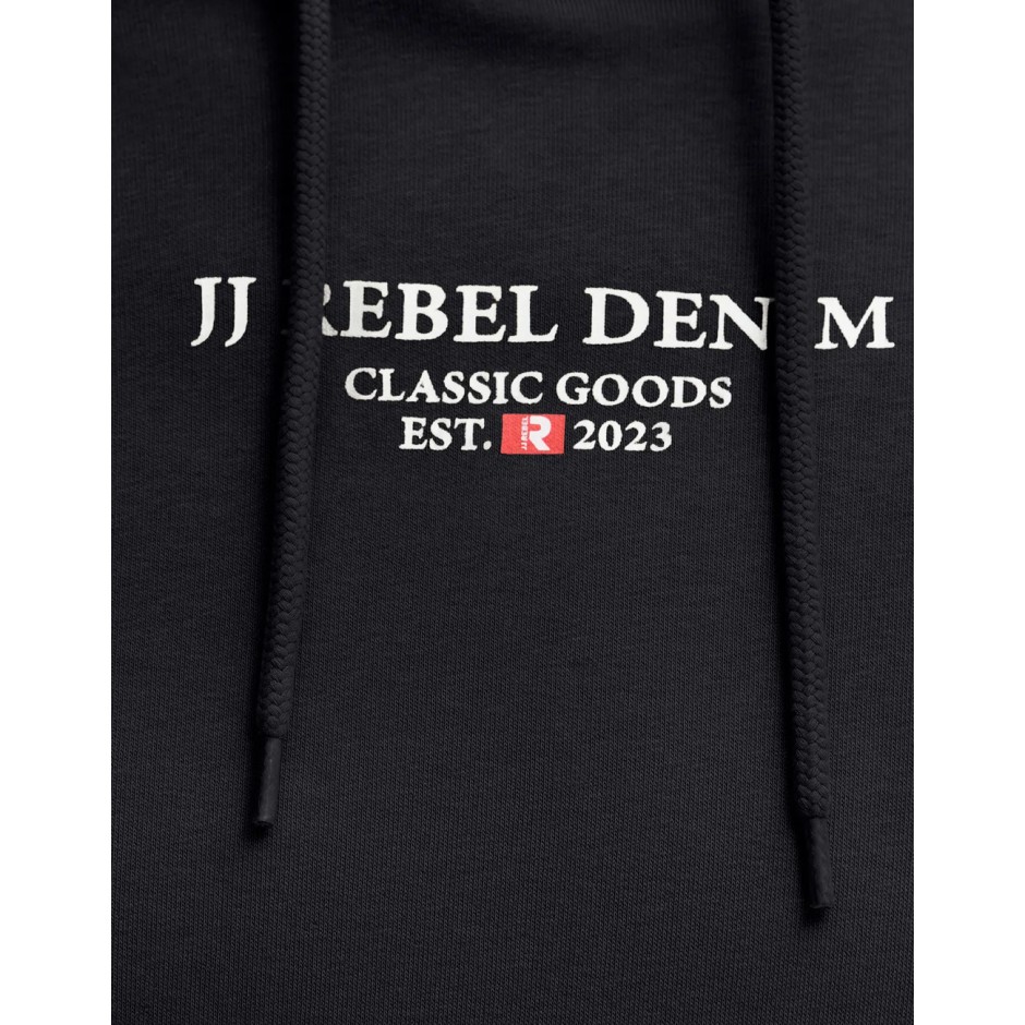 JJ REBEL JEANS PRINT SWEAT HOOD SN 12268879-BLACK Black