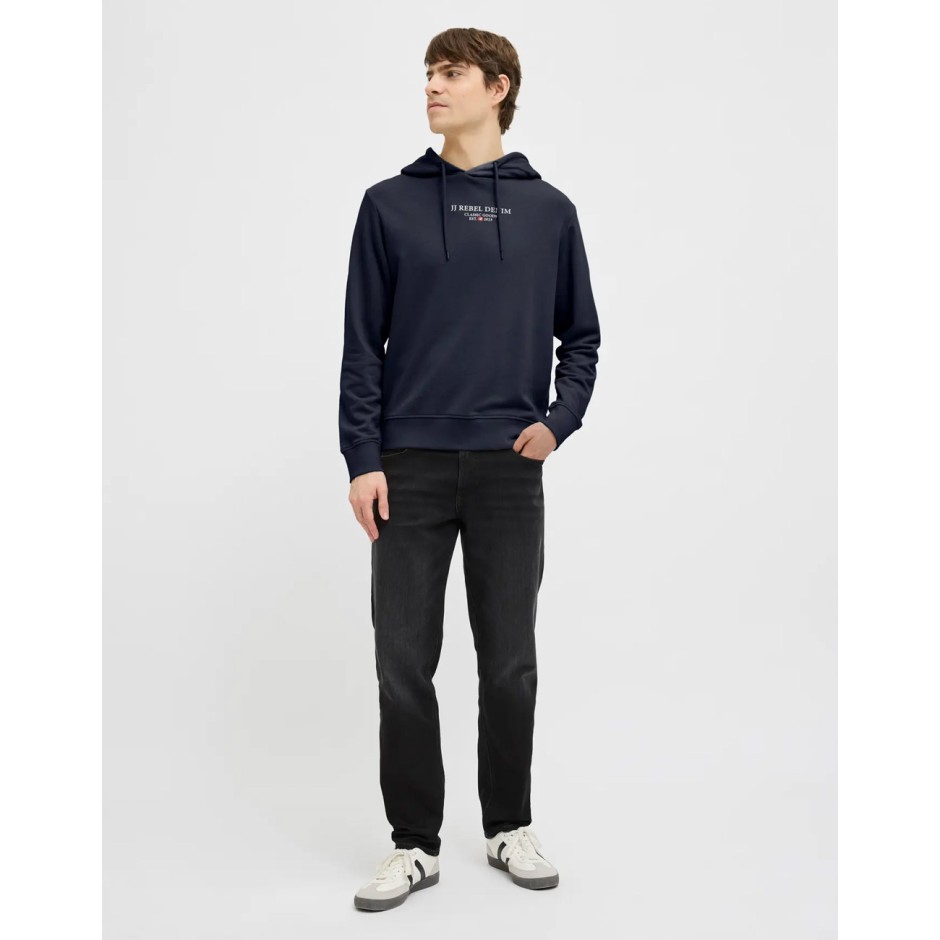 JJ REBEL JEANS PRINT SWEAT HOOD SN 12268879-SKY CAPTAIN Blue