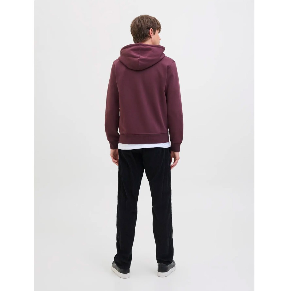 JJ REBEL JREBRAKIM SWEAT ZIP HOOD 12279424-VINEYARD WINE Βordeaux