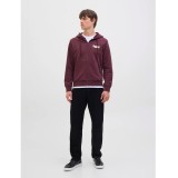 JJ REBEL JREBRAKIM SWEAT ZIP HOOD 12279424-VINEYARD WINE Βordeaux Image 4
