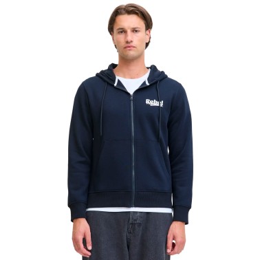 JJ REBEL JREBRAKIM SWEAT ZIP HOOD 12279424-SKY CAPTAIN Blue