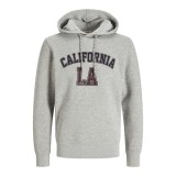 JJ REBEL JREBOWEN SWEAT HOOD 12266368-LIGHT GREY MELANGE Grey Image 