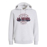 JJ REBEL JREBCASPER SWEAT HOOD 12266364-WHITE MELANGE White Image 