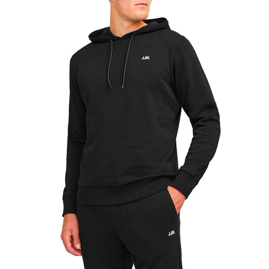 JJ REBEL  LOGO SWEAT HOOD 12263852-BLACK Black