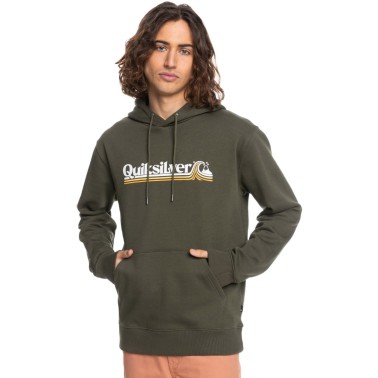 Ανδρική Μπλούζα Φούτερ QUIKSILVER ALL LINED UP HOOD Χακί EQYFT04668-CRE0 