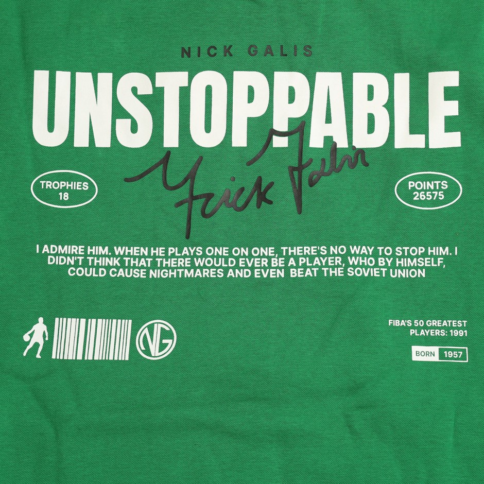 Men's Hoodie Green - Nick Galis 'Unstoppable'