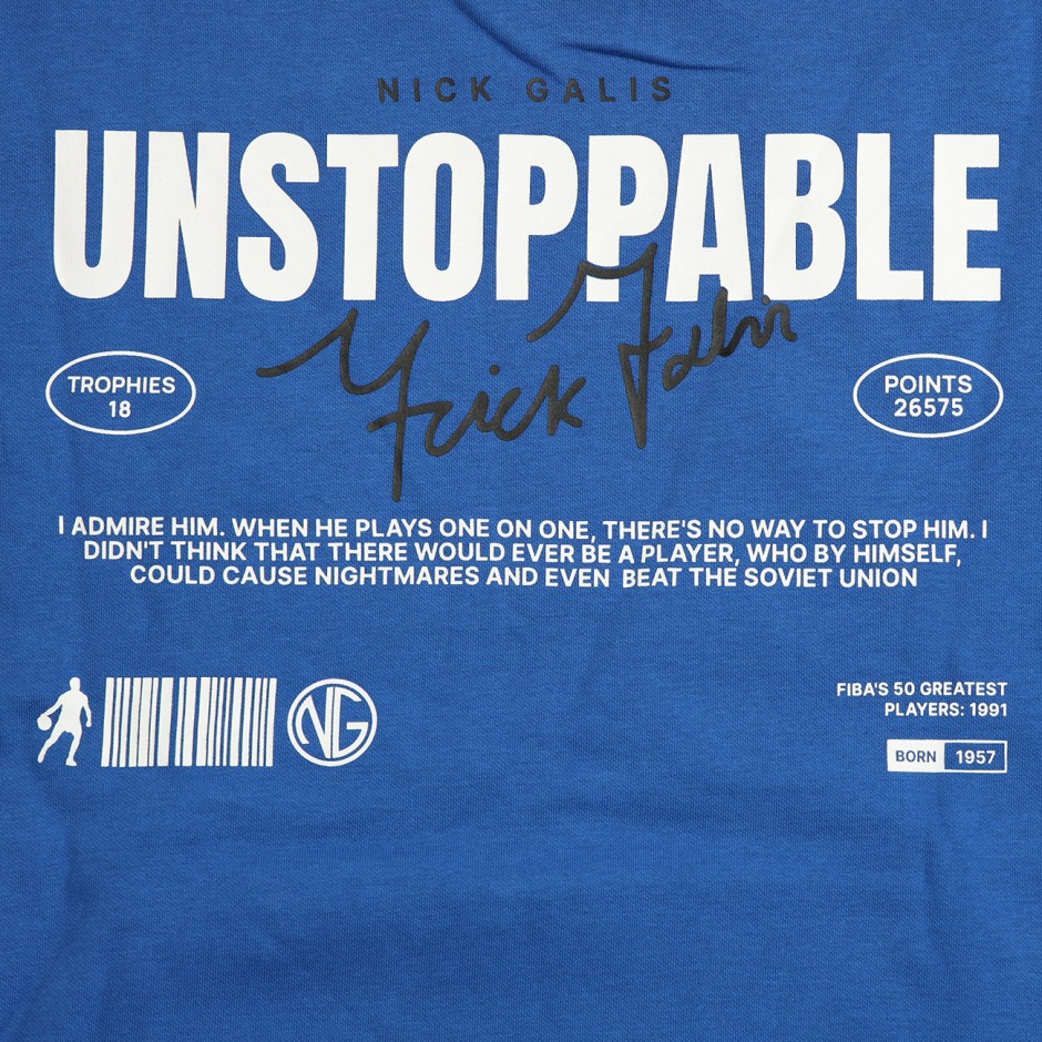 Men's Hoodie Royal Blue - Nick Galis 'Unstoppable' 