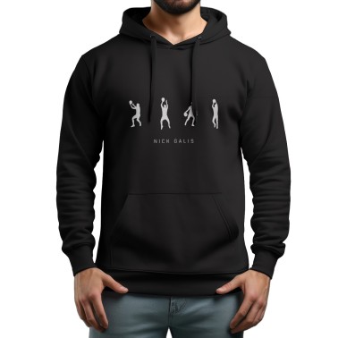 Men's Hoodie Black - Nick Galis 'The Gangster'