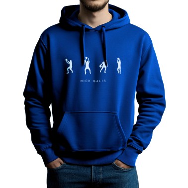 Men's Hoodie Royal Blue - Nick Galis 'The Gangster'