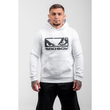 BAD BOY LOGO CLASSIC MENS HOODIE BB-000025-WB White