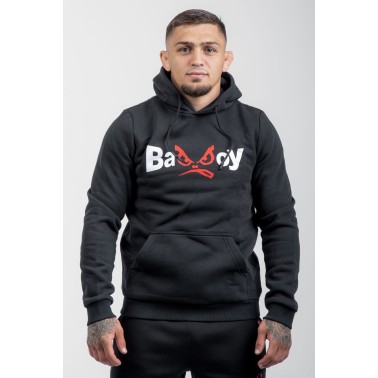 BAD BOY RETRO LOGO MENS HOODIE BB-000026-BWR Black