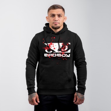 BAD BOY SPLATTER MENS HOODIE BB-000034-BWR Black