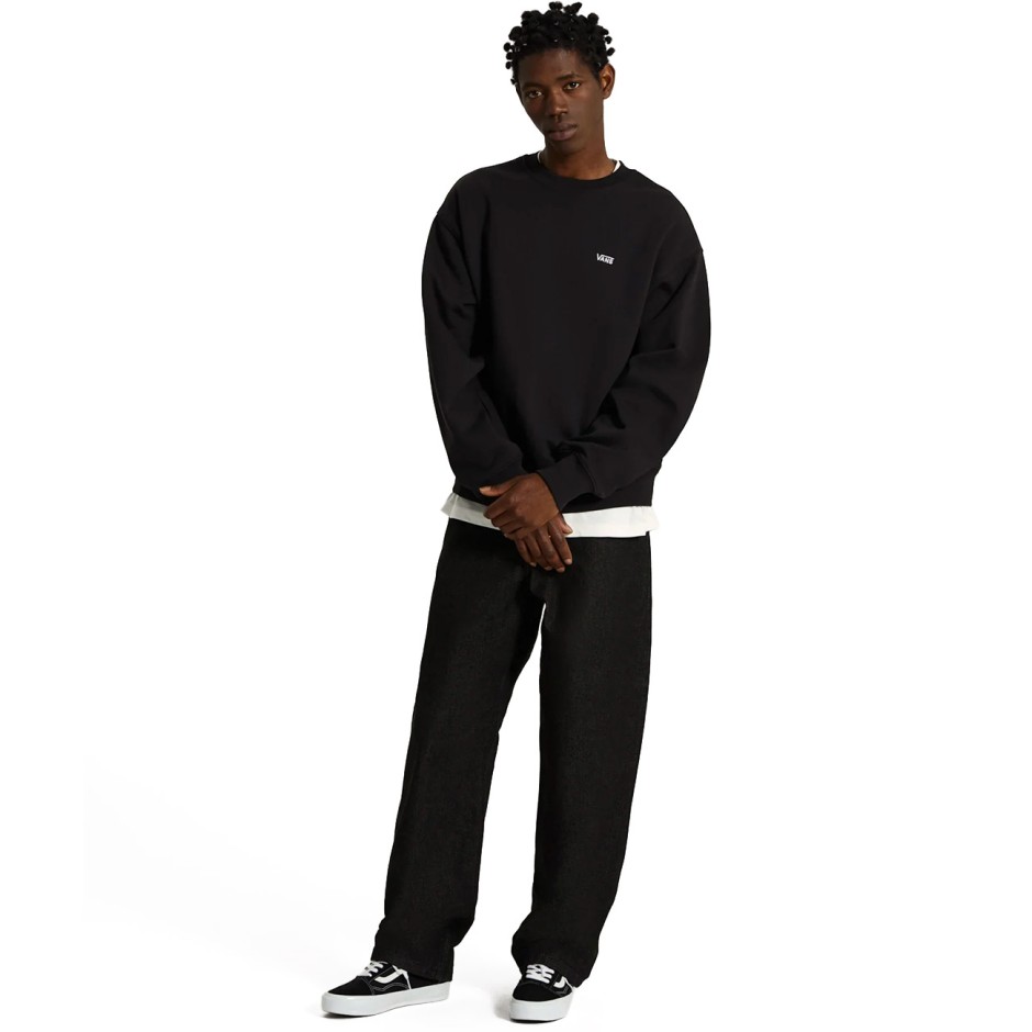 VANS LEFT CHEST II CREW VN0010G7BLK-BLK Μαύρο