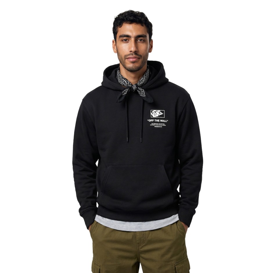Men's Hoodie Black - Vans Stacked Hi 
