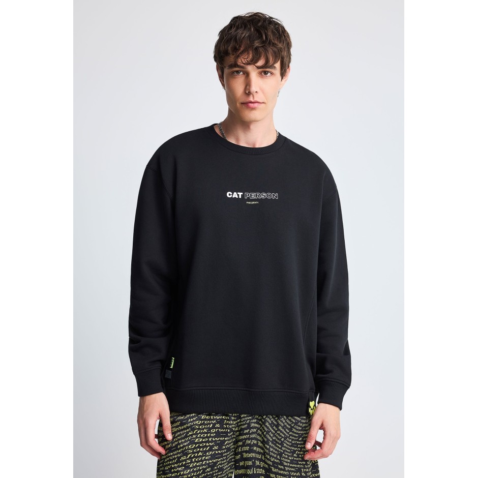 Unisex Sweatshirt Black - GRWN Cat Person