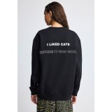 Unisex Sweatshirt Black - GRWN Cat Person Image 1