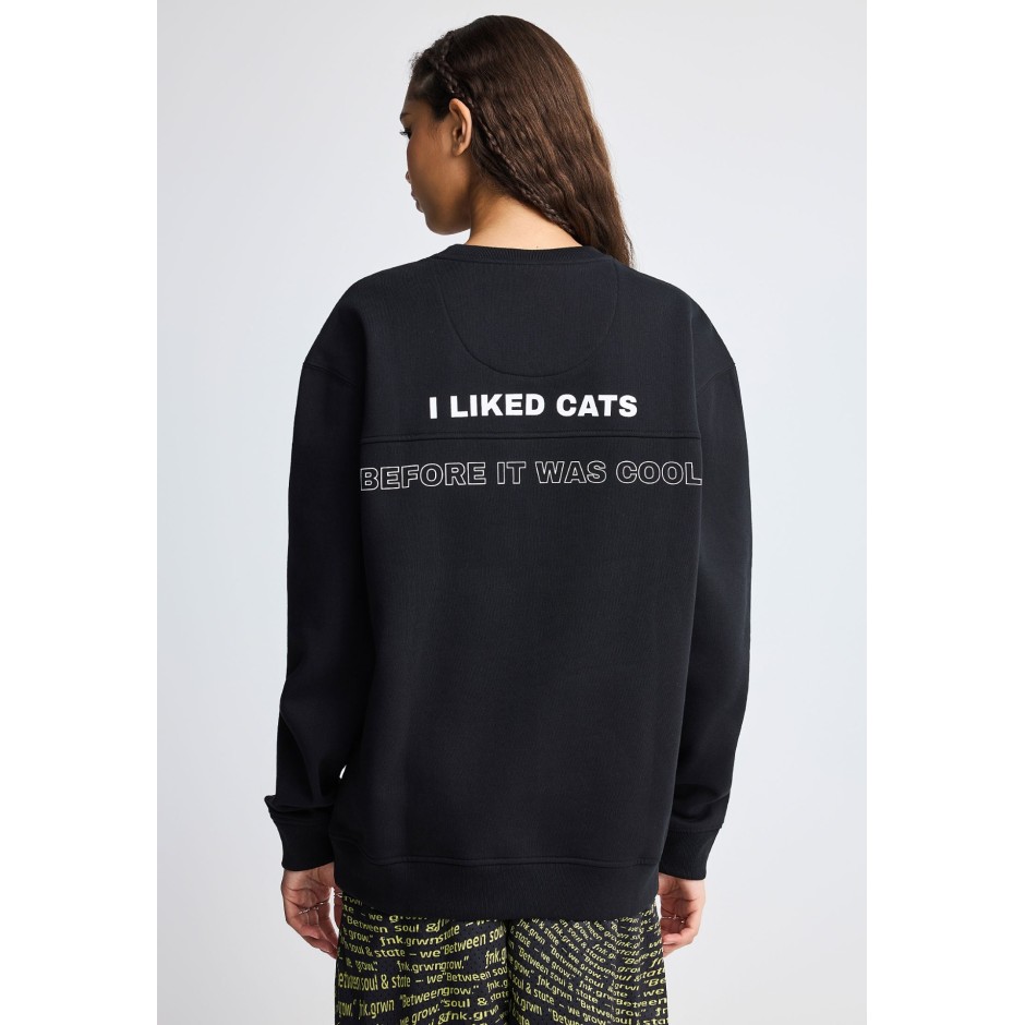 Unisex Sweatshirt Black - GRWN Cat Person