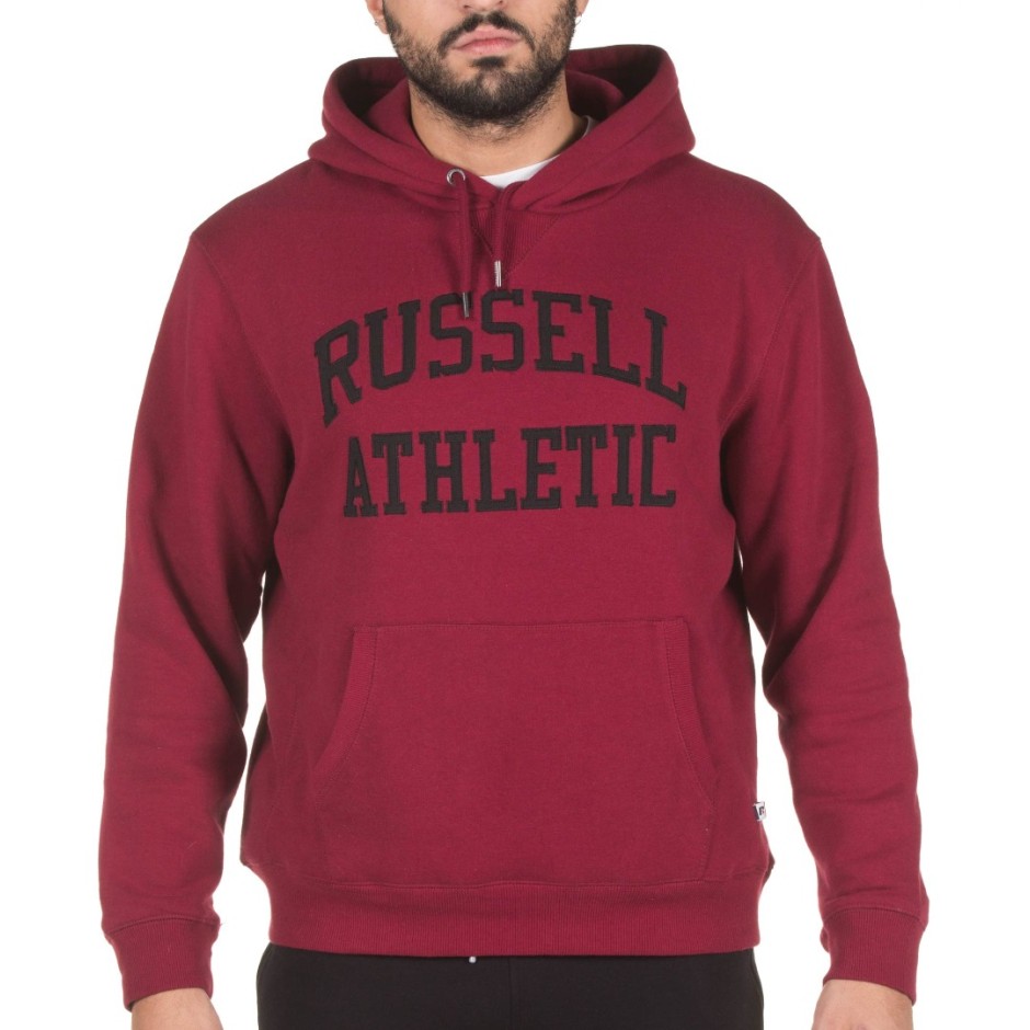 RUSSELL ATHLETIC PULL OVER TACKLE TWILL HOODIE A7-006-2-441 Μπορντό
