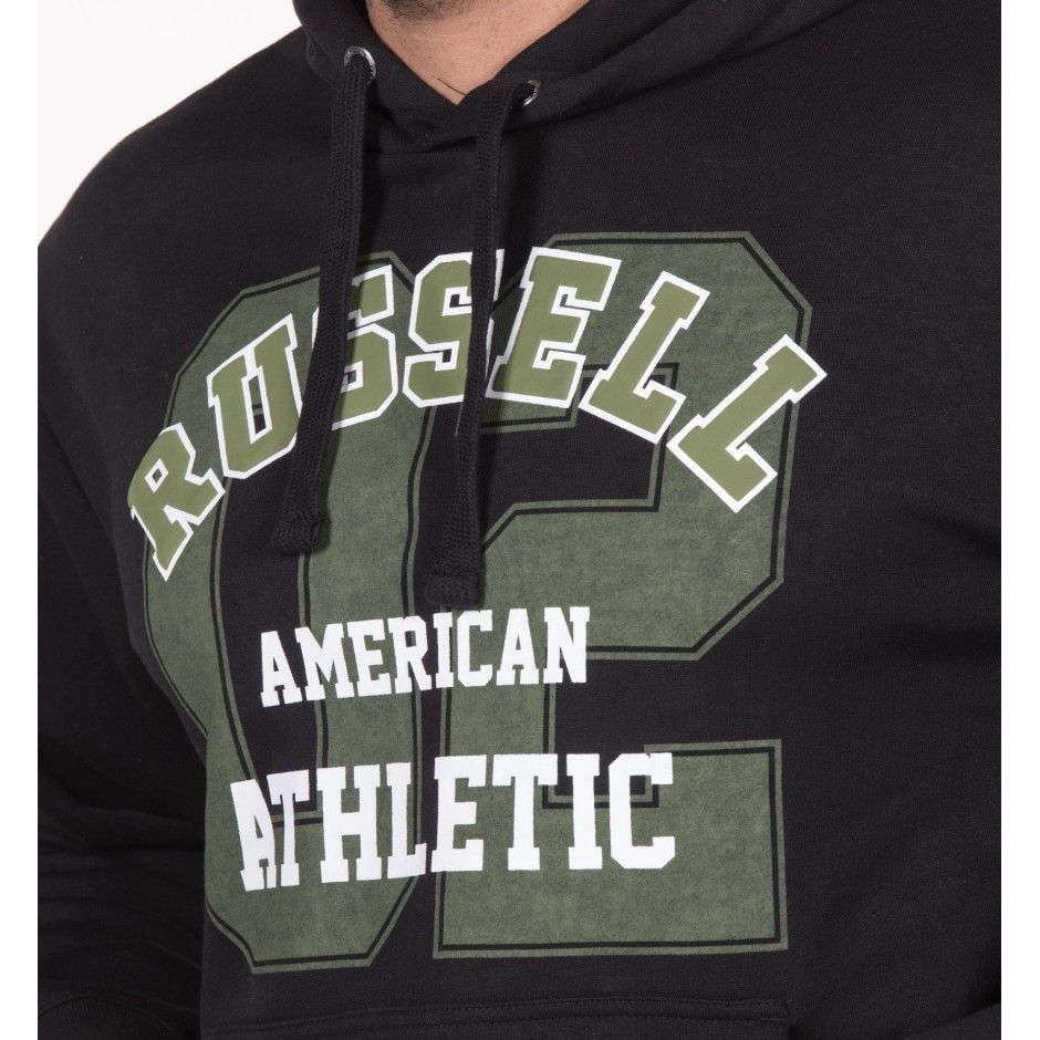 RUSSELL ATHLETIC PULL OVER SWEAT WITH 02 PRINT A7-059-2-099 Μαύρο