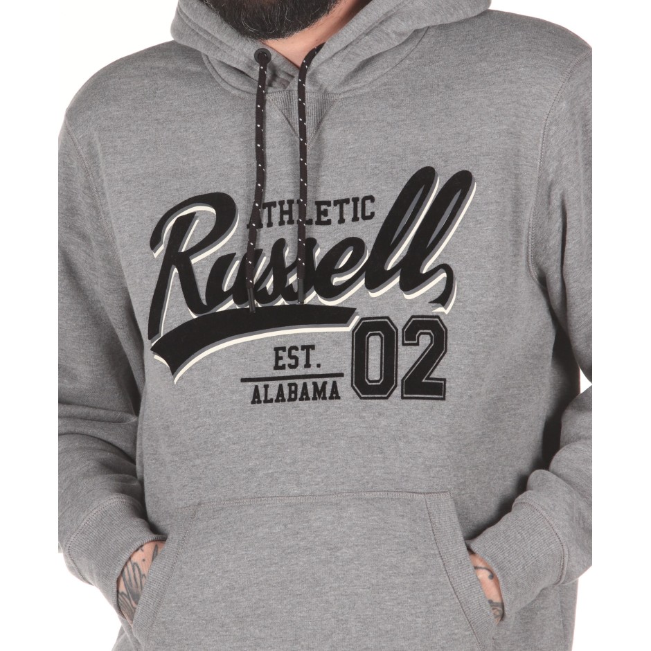 Russell Athletic COLLEGIATE - PULL OVER HOODY A0-032-2-090 Γκρί