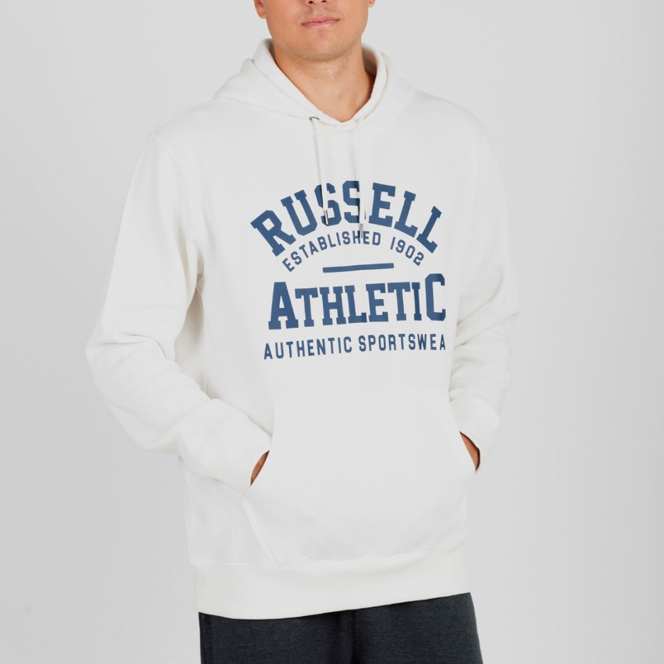 Ανδρική Μπλούζα Φούτερ Russell Athletic Εκρού A2-019-2-045 