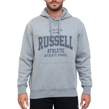 Russell Athletic Γκρί - Ανδρική Μπλούζα Φούτερ