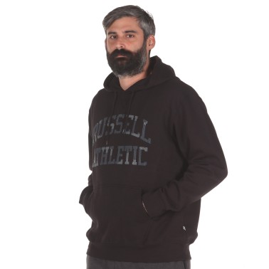 Russell Athletic CAMO PRINTED PULLOVER HOODY A0-088-2-099 Μαύρο