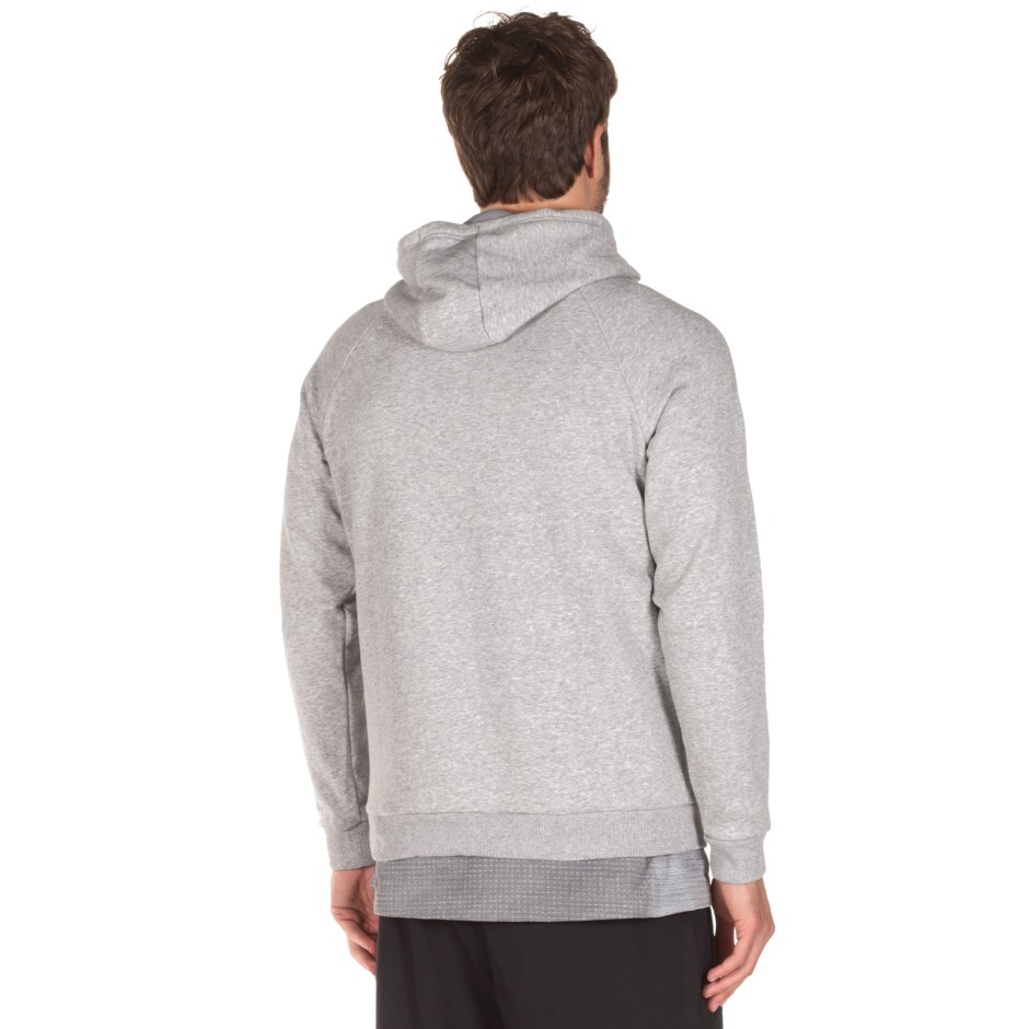 UNDER ARMOUR RIVAL FLEECE BOX LOGO HOODIE 1329745-035 Grey