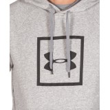 UNDER ARMOUR RIVAL FLEECE BOX LOGO HOODIE 1329745-035 Grey Image 1