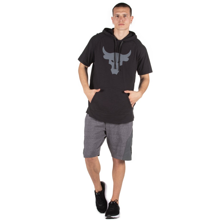 UNDER ARMOUR MEN S PROJECT ROCK CHARGED COTTON SHORT SLEEVE
