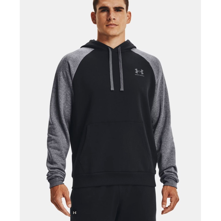 UNDER ARMOUR RIVAL FLC COLORBLOCK HD 1366357-001 Μαύρο