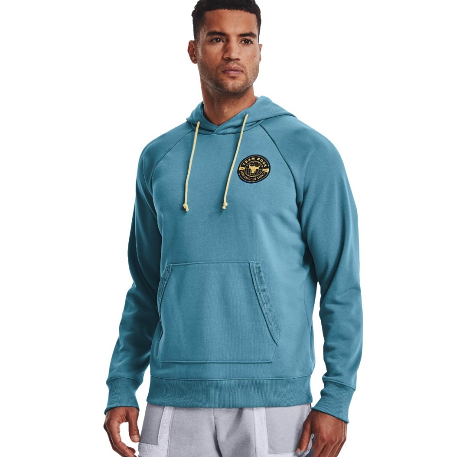 UNDER ARMOUR PROJECT ROCK HEAVYWEIGHT TERRY HOODIE 1370453-416 Πετρόλ