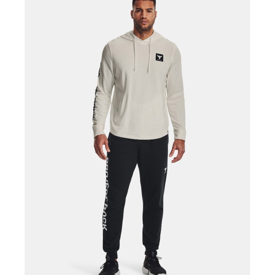 UNDER ARMOUR PROJECT ROCK TERRY HOODIE Εκρού 