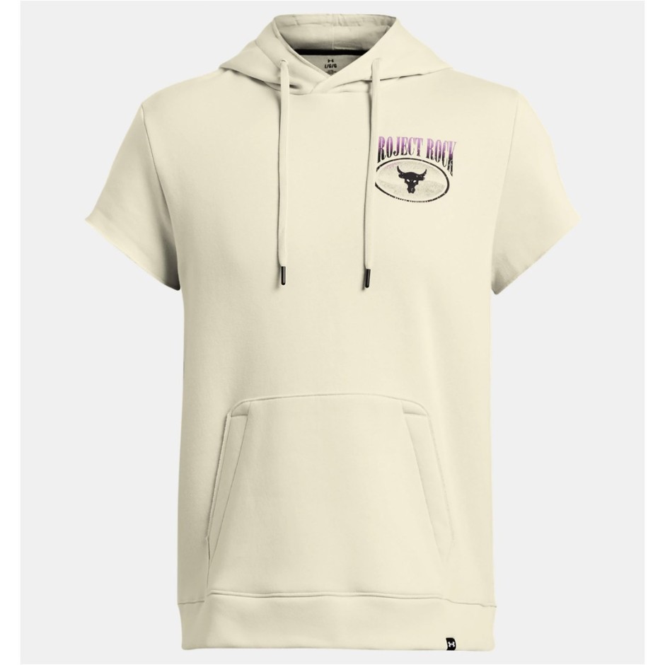 UNDER ARMOUR PJT RCK Q1 SS ESS FLEECE HDY 1383209-273 Ecru