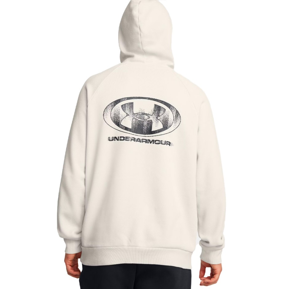 UNDER ARMOUR RIVAL FLC TXTR CG HOODIE 1389428-110 Ecru