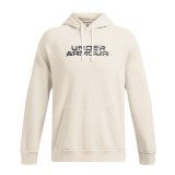UNDER ARMOUR RIVAL FLC TXTR CG HOODIE 1389428-110 Ecru Image 2