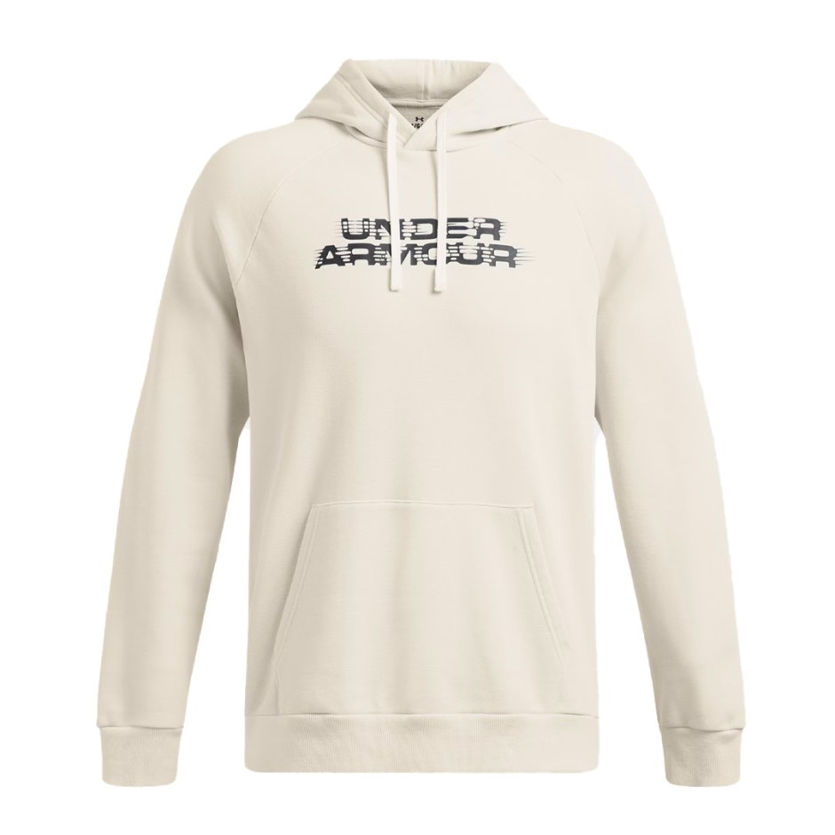 UNDER ARMOUR RIVAL FLC TXTR CG HOODIE 1389428-110 Ecru