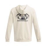 UNDER ARMOUR RIVAL FLC TXTR CG HOODIE 1389428-110 Ecru Image 3